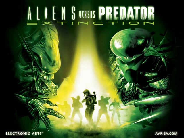 Aliens vs. Predator Extinction title screen for Xbox